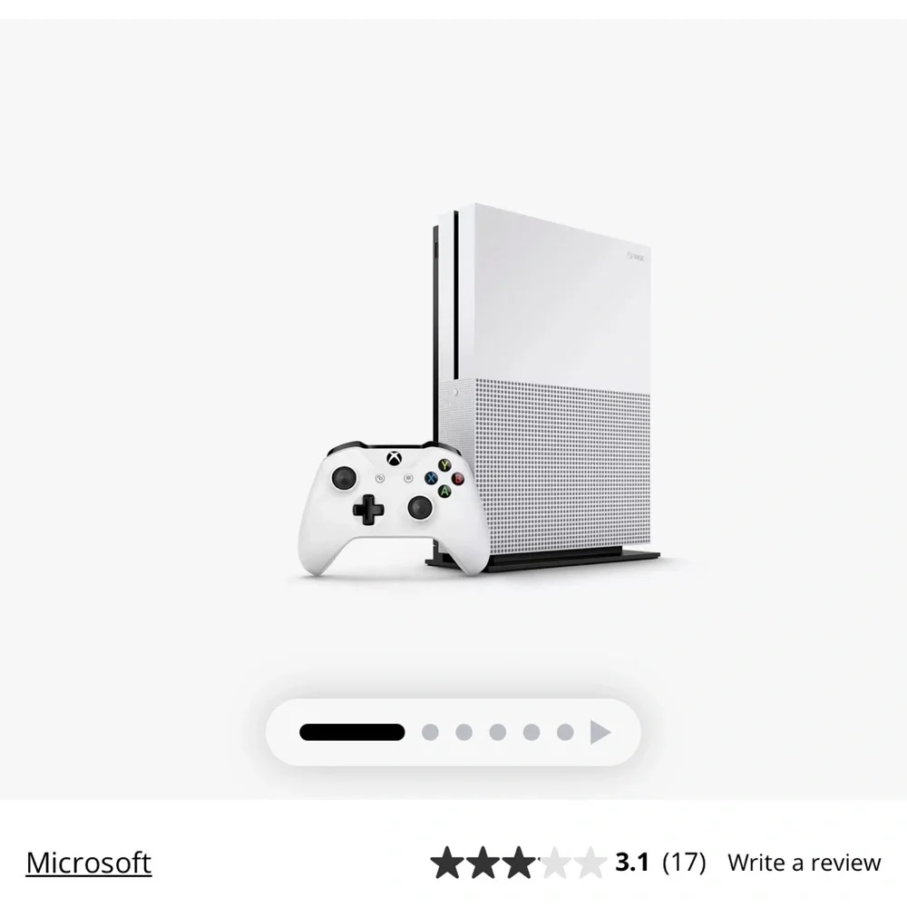 Microsoft Xbox One S Console - White